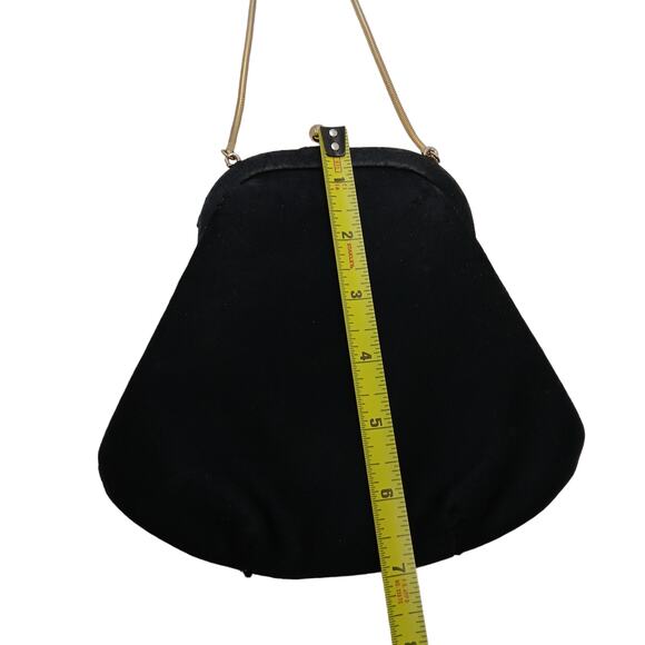 Vintage Mini Purse Black Gold Chain and Hardware - Picture 14 of 14